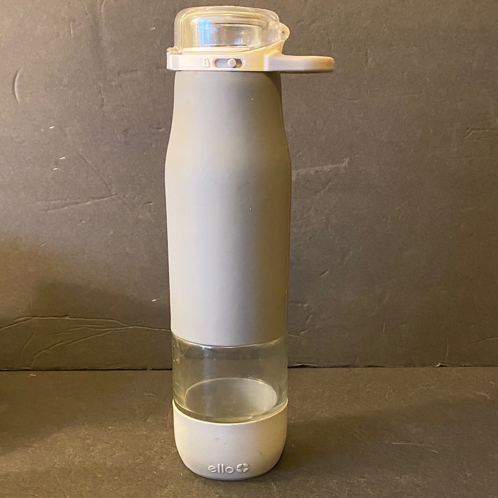 Ello Gray and Clear Water Bottle